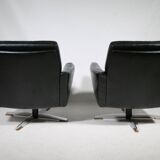 Mid-Century Design Leather Set – Sofa & Armchairs 1960s