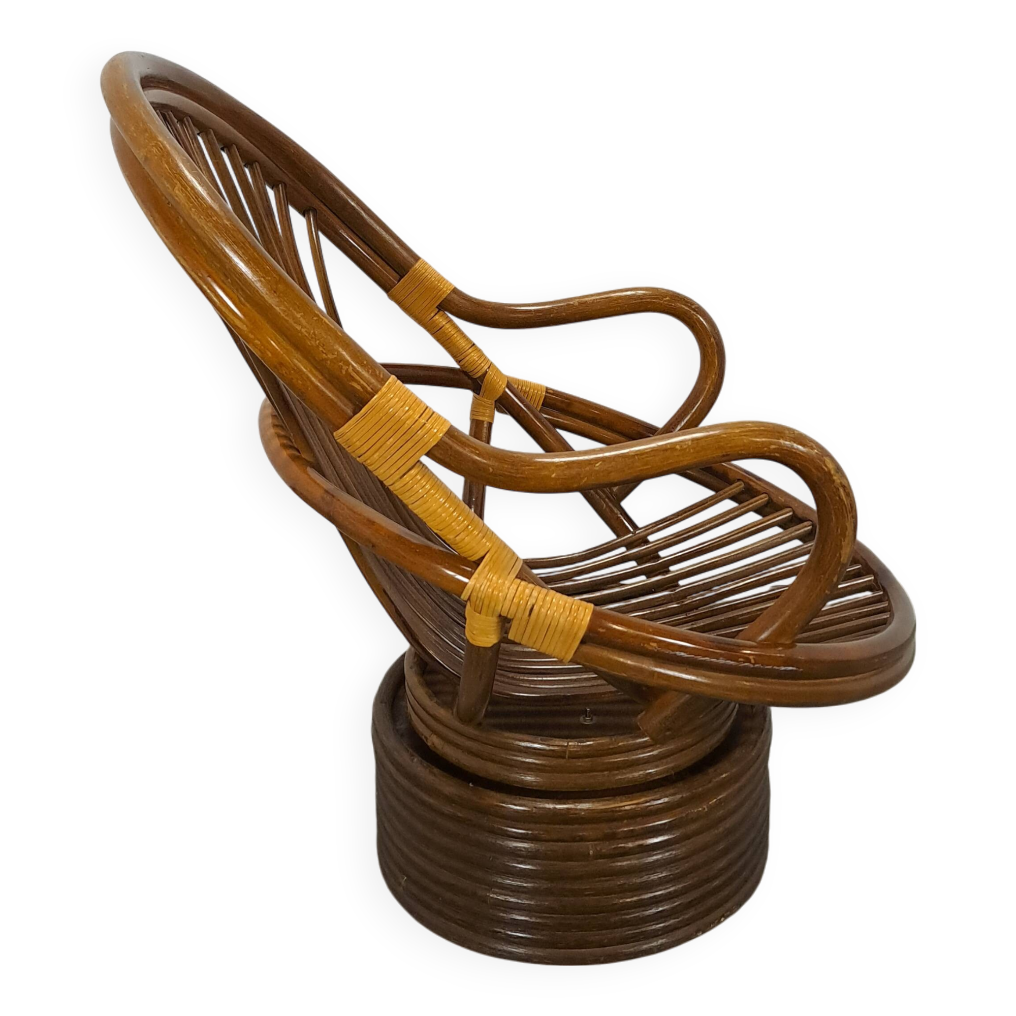 Rotan manou draai stoel