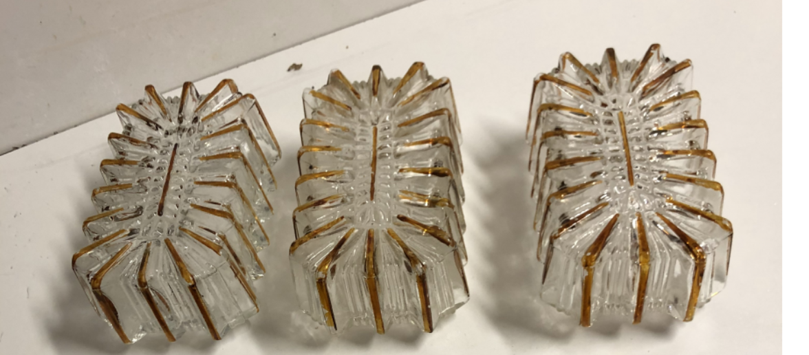 Lot 3 glass brick sconces 1960