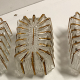 Lot 3 glass brick sconces 1960