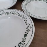 Lot 4 soup plates Badonviller France iron earth numbered 2120