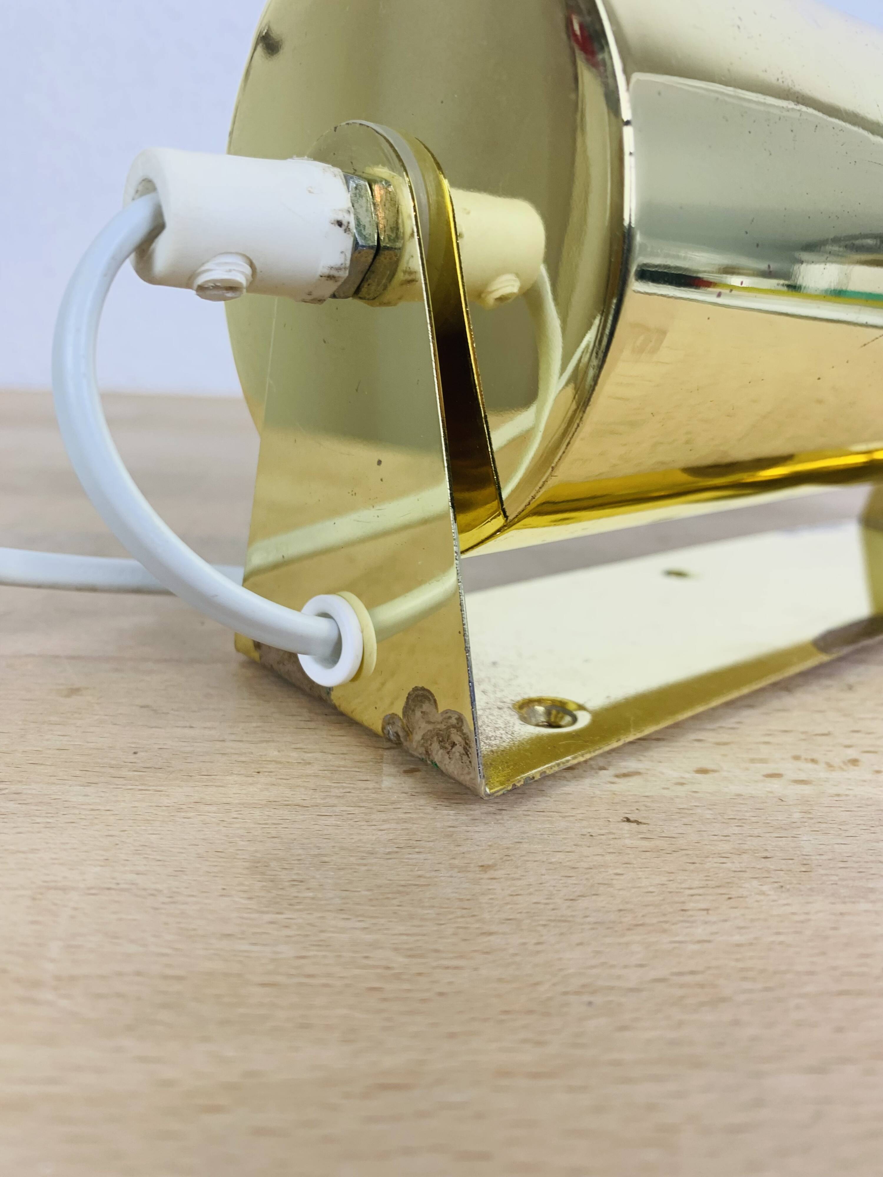 Ikea V413 vintage roller wall lamp, gold metal