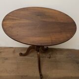 Pedestal table that can be transformed into a small walnut dressing table