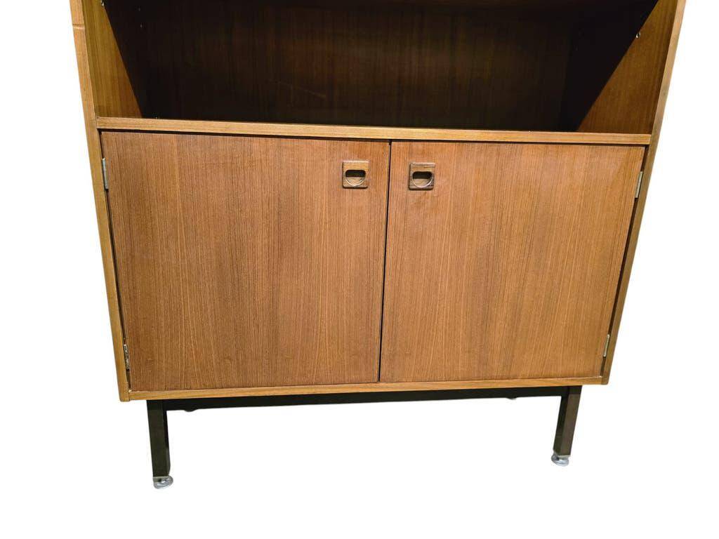 Bibliothèque / vitrine vintage en bois MDK