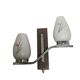 BTV double-arm wall lamp in art deco style