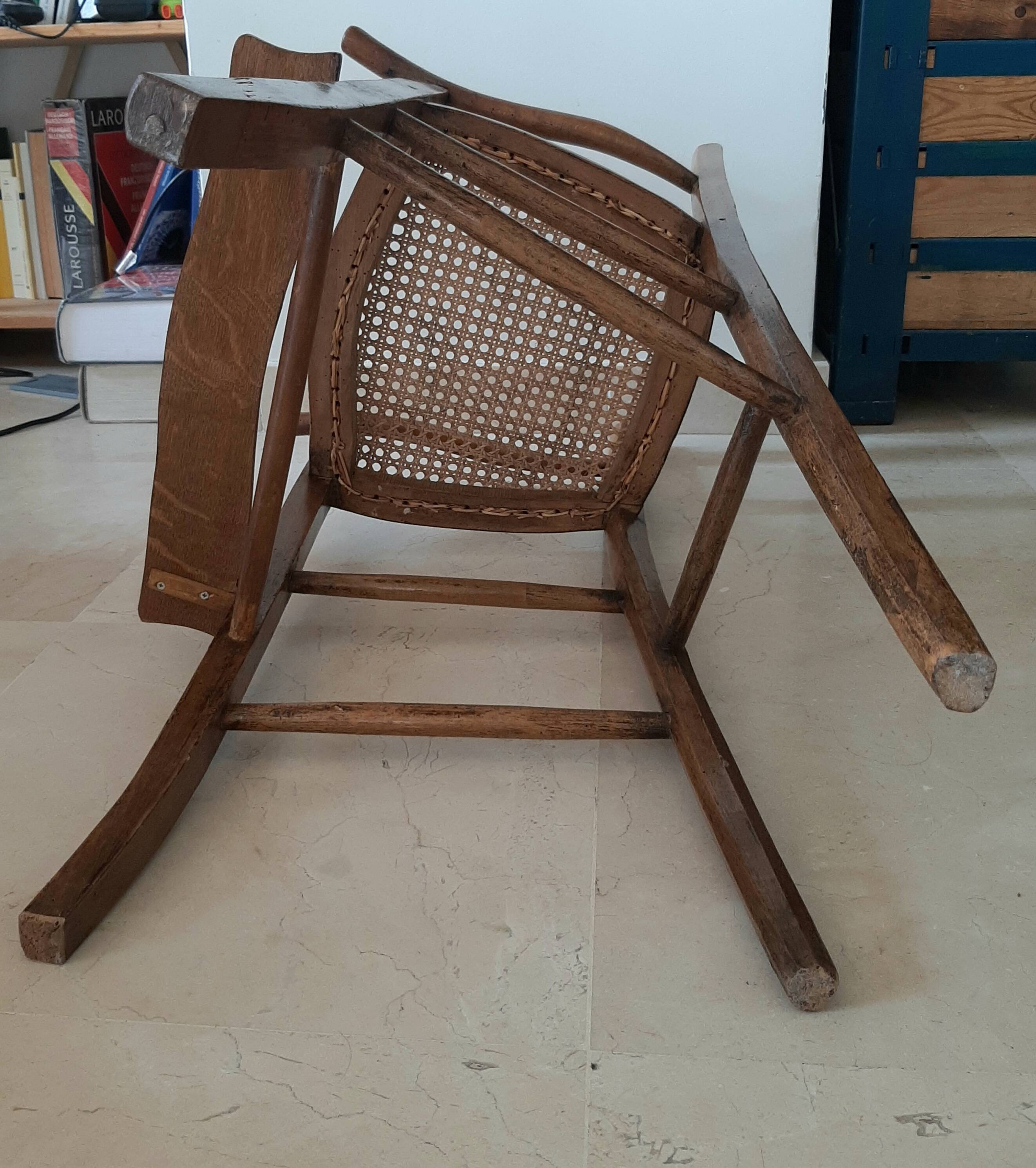 Chaise haute enfant vintage bois
