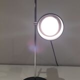 Adjustable lamp in black lacquered metal and chrome France 70s