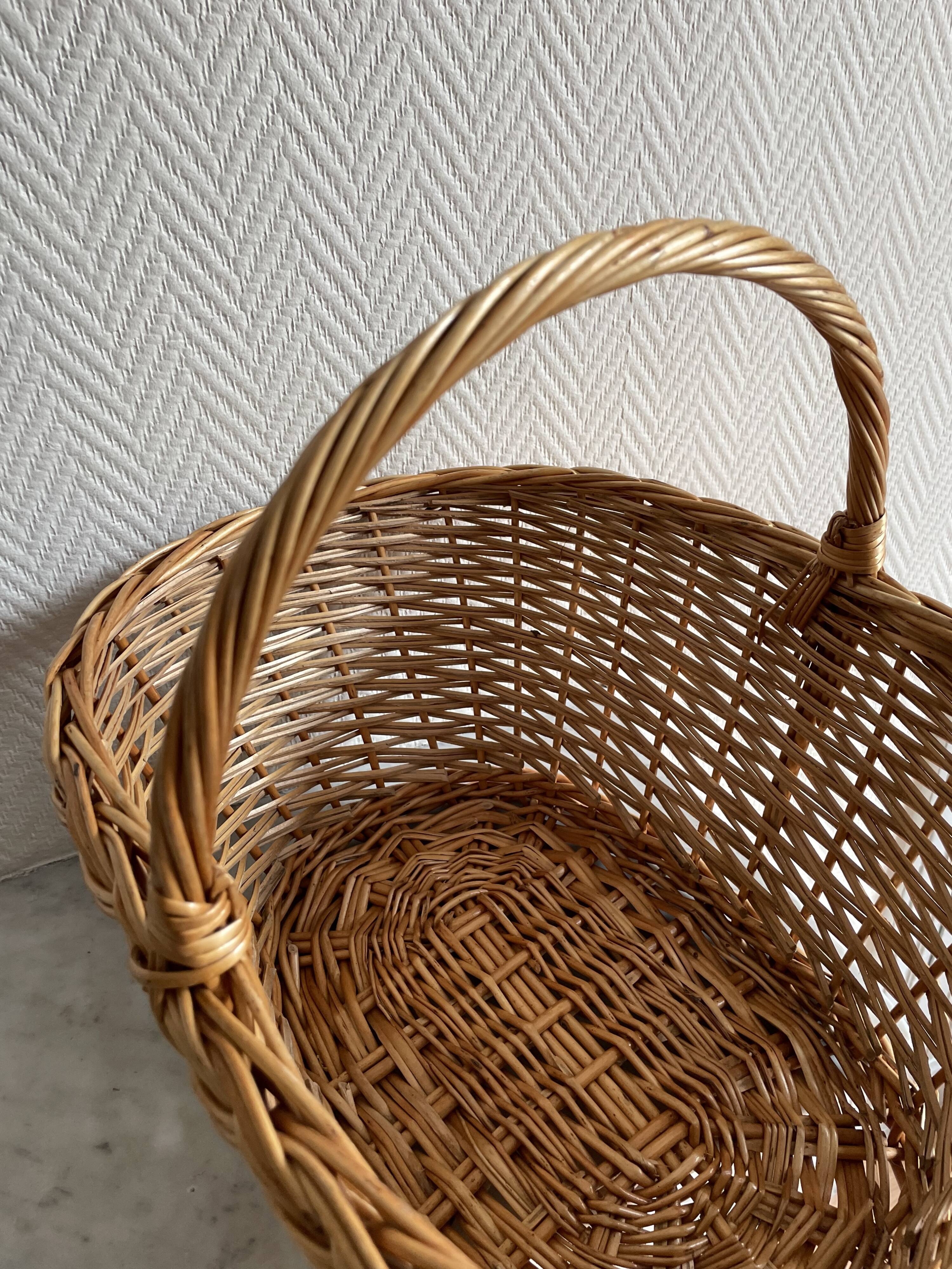 Vintage wicker basket