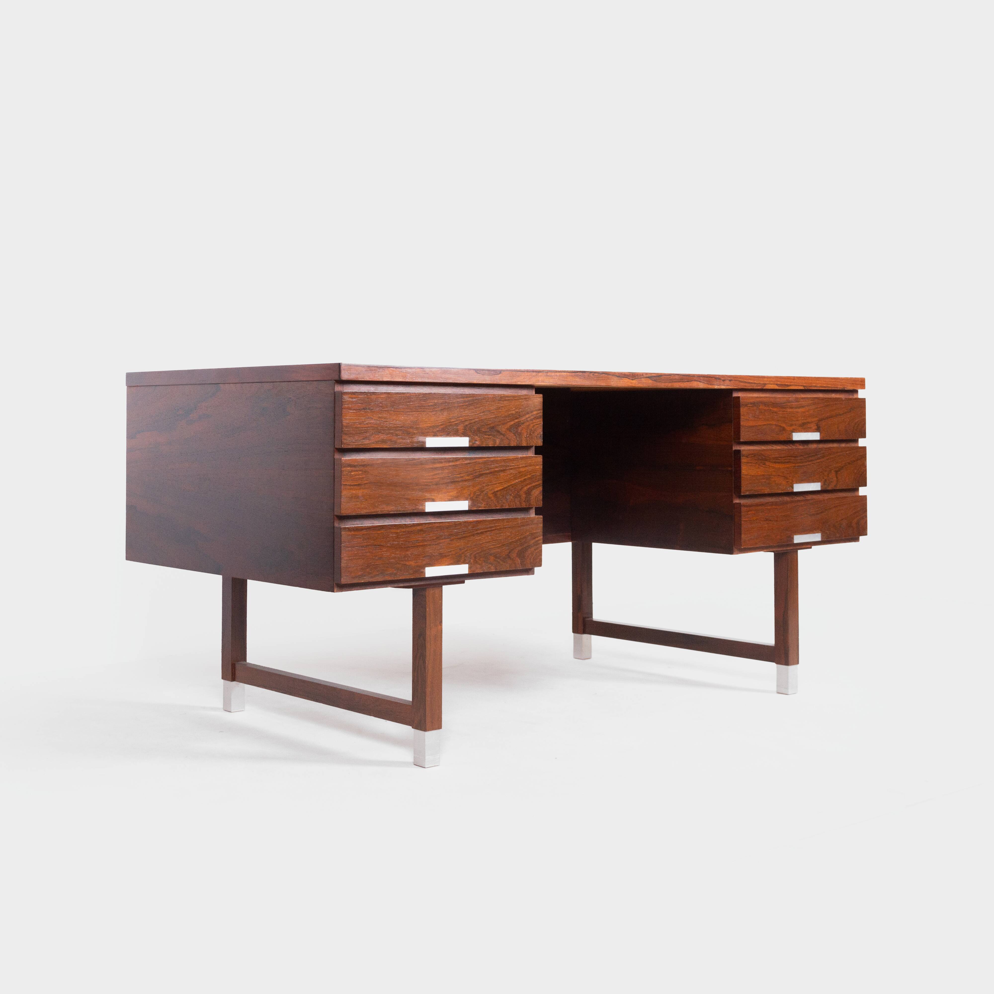 Large Scandinavian desk in rosewood - Kai Kristiansen - 1960