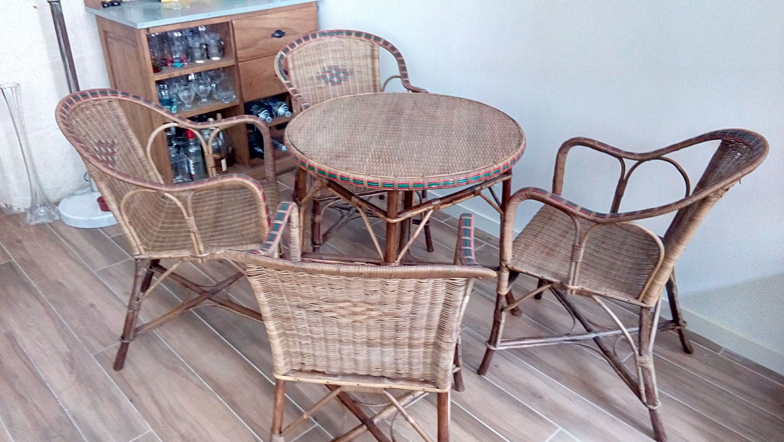 Rattan wicker garden salon rattan year 60