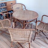 Rattan wicker garden salon rattan year 60