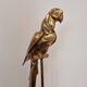 Decorative sculpture in solid brass representing a parrot, 1970s, Palm Beach/Hollywood Regency.
