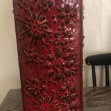 West Germany red ceramic vase 60s vintage