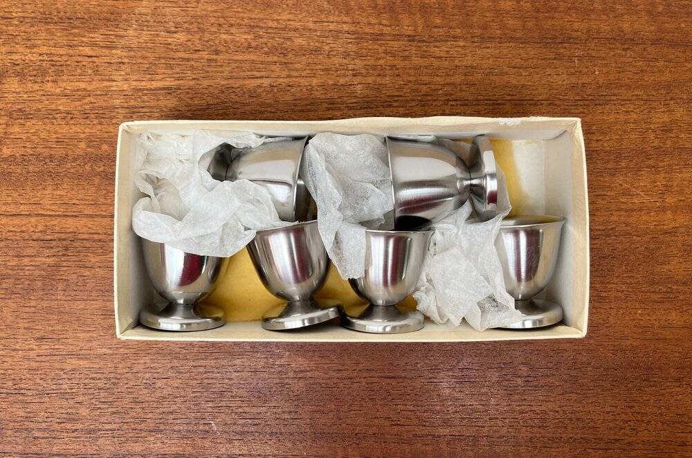 Mid-Century Cromargan Egg Cups by WMF, 1960s, set of 6