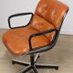 Charles Pollock leather office chair, Knoll edition, 1970