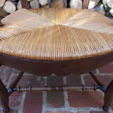 Pair of Provençal-style armchairs seaters in straw
