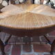 Pair of Provençal-style armchairs seaters in straw