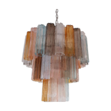 Multicolor “tronchi” murano glass chandelier