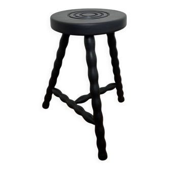 Tripod stool with spool legs