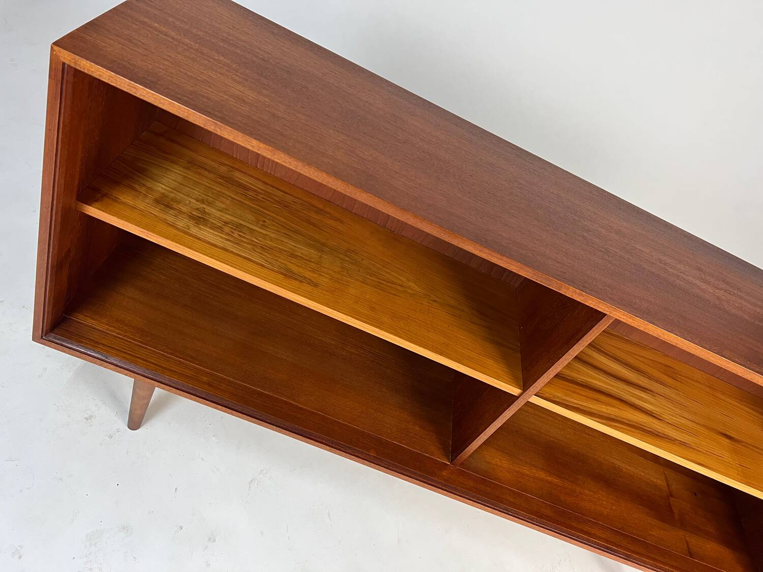 Vintage teak sideboard lowboard shelf bookcase 60s
