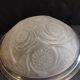 Ceiling basin signed Vlieghe in molded glass pressed pink floral pattern art-deco