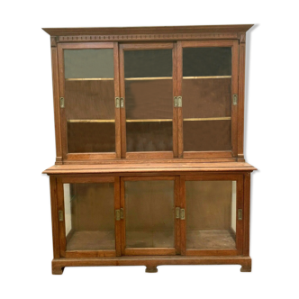 Two-body store window Solid Oak 20th century Buffet Table