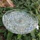 Plat apéritif vintage en verre moulé