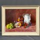 Peinture, nature morte aux fleurs et fruits