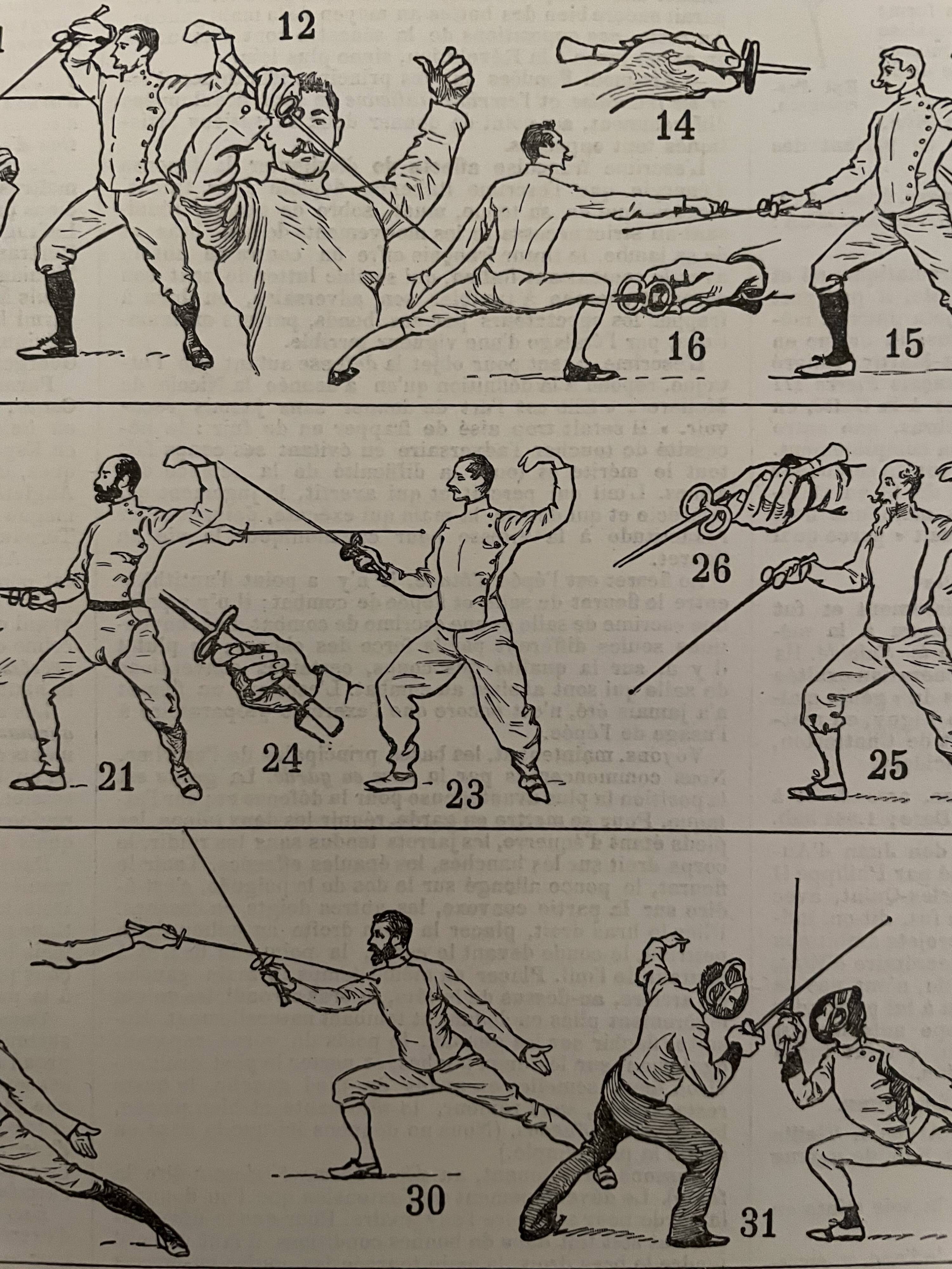 Lithograph engraving on fencing of 1897