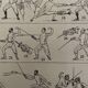 Lithograph engraving on fencing of 1897