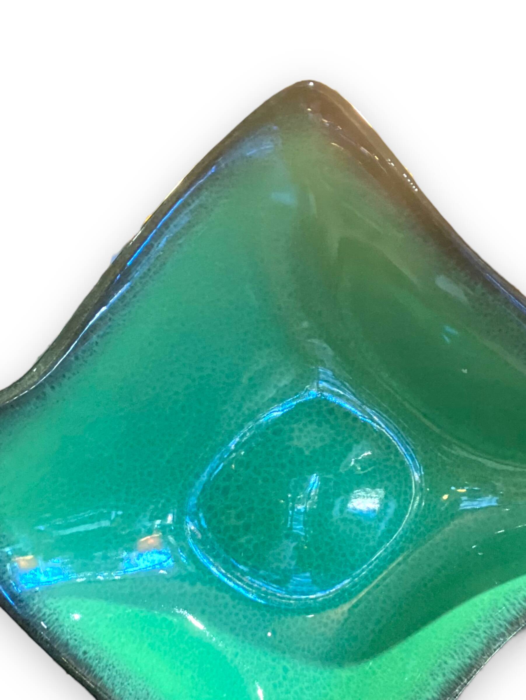 Ceramidi cup in varnished ceramic green and black mordorée