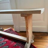 Old school bench in raw wood