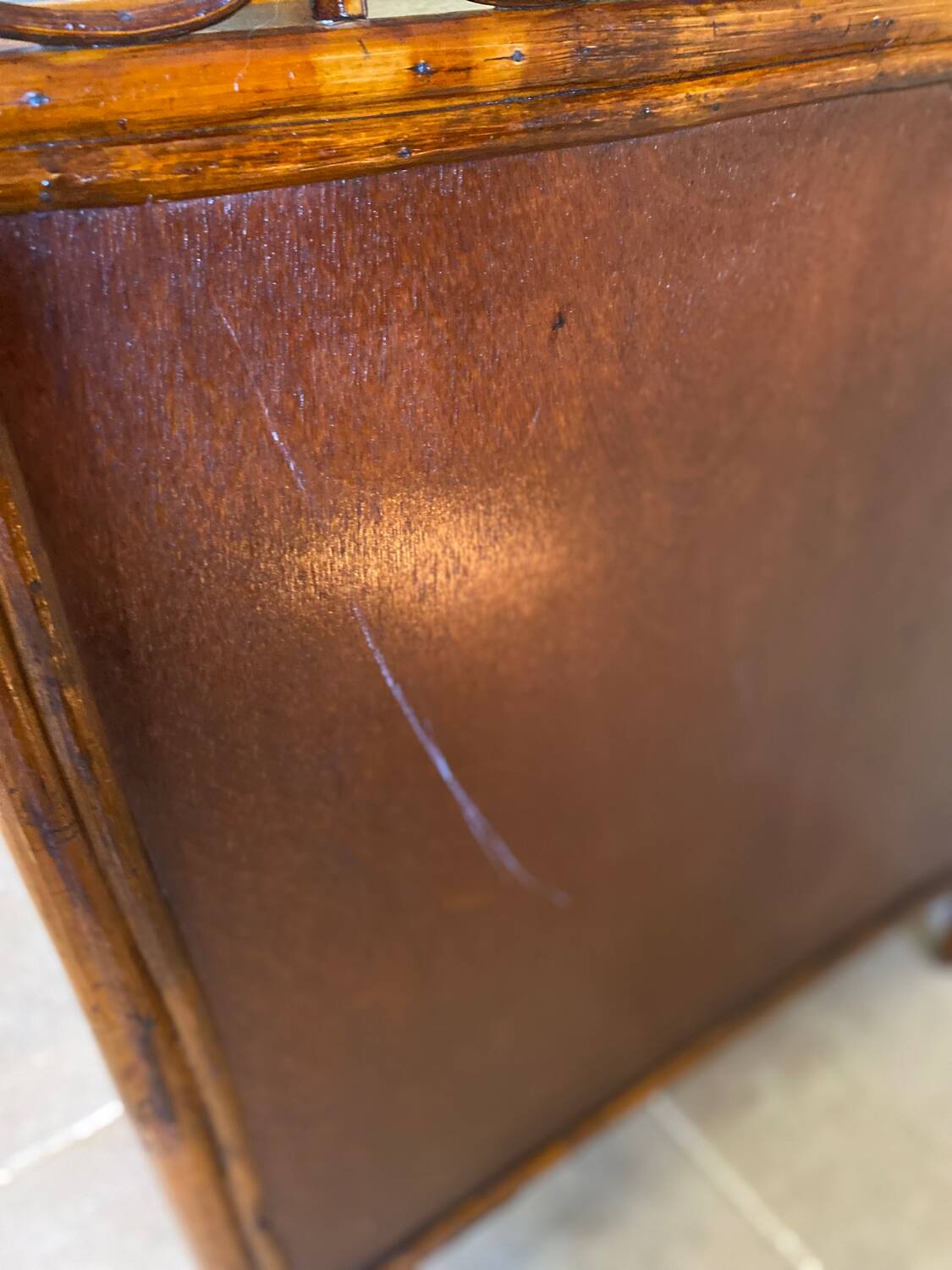 Vintage rattan shelf