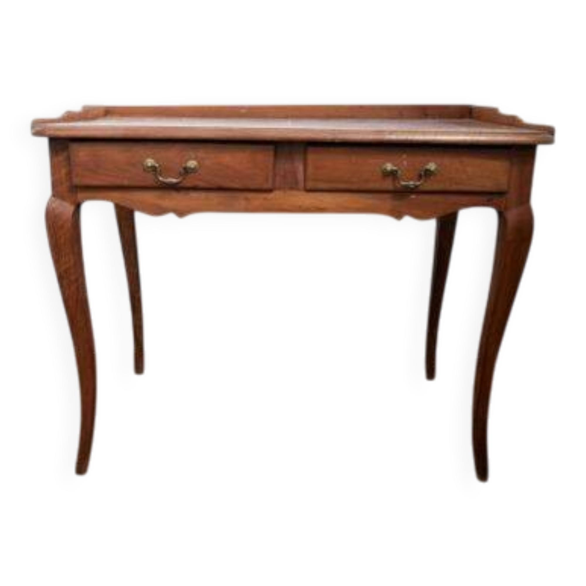 Louis XV style natural wood desk table