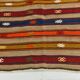 Turkish Red & Blue Striped Kilim Rug, 151x244Cm