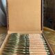 Dessert forks in brass and Bakelite in their case.