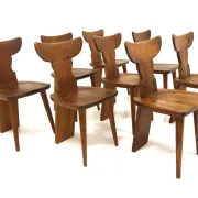 Dining table and 8 chairs "Ängåsen", Sportstugemöbel, Sweden, 1940