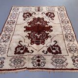 Vintage moroccan Beni Ourain rug 227x193cm