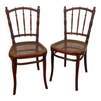 Paire de chaises bistrot Thonet estampillées