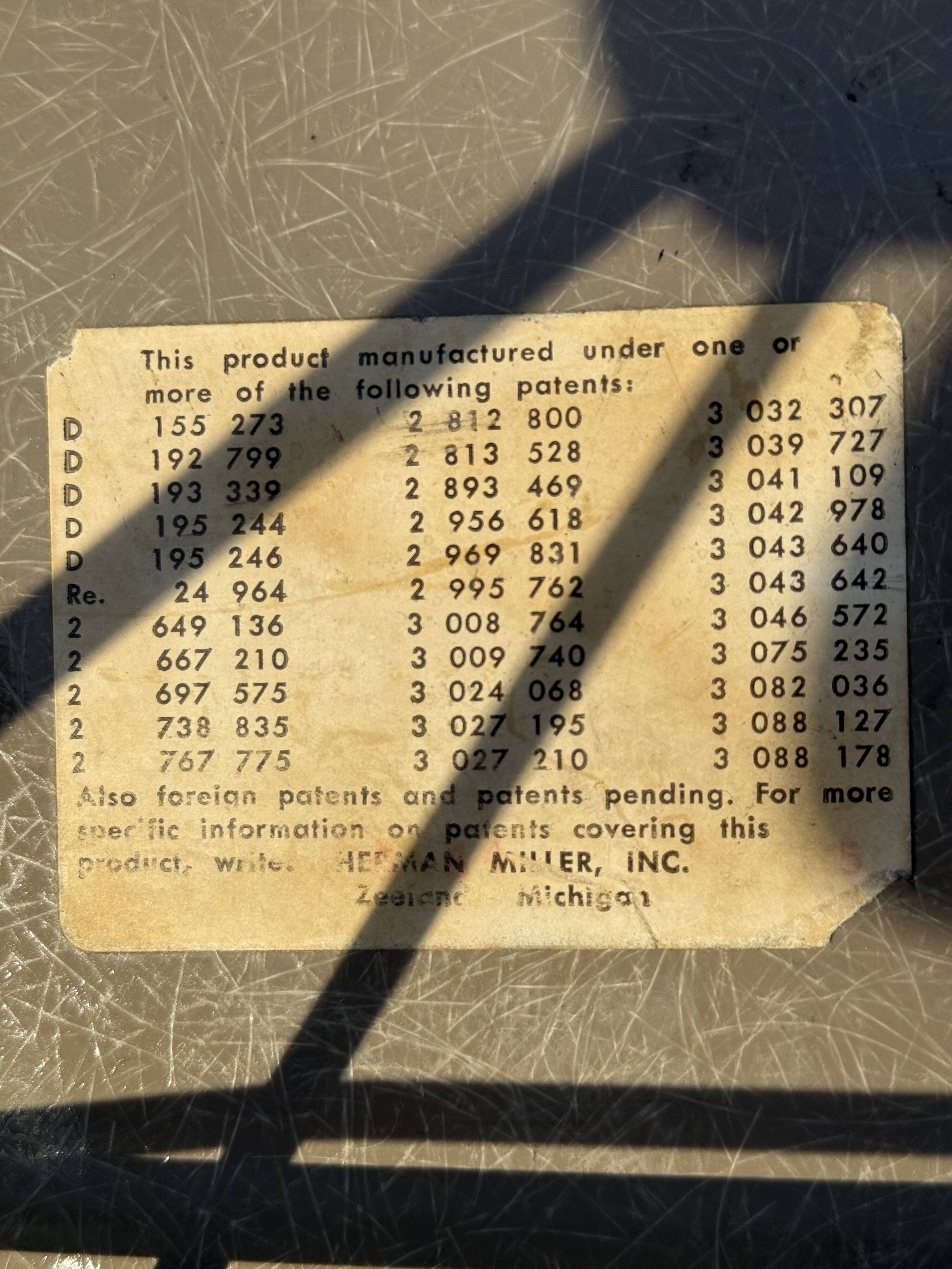 Rar herman miller hide gray charles ray eames 60s design us no vitra