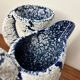 Pichets céramique bleu neige années 60