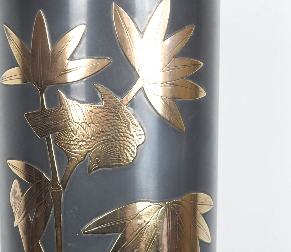 Set of 2 Chinese vintage table lamps with bamboo decor