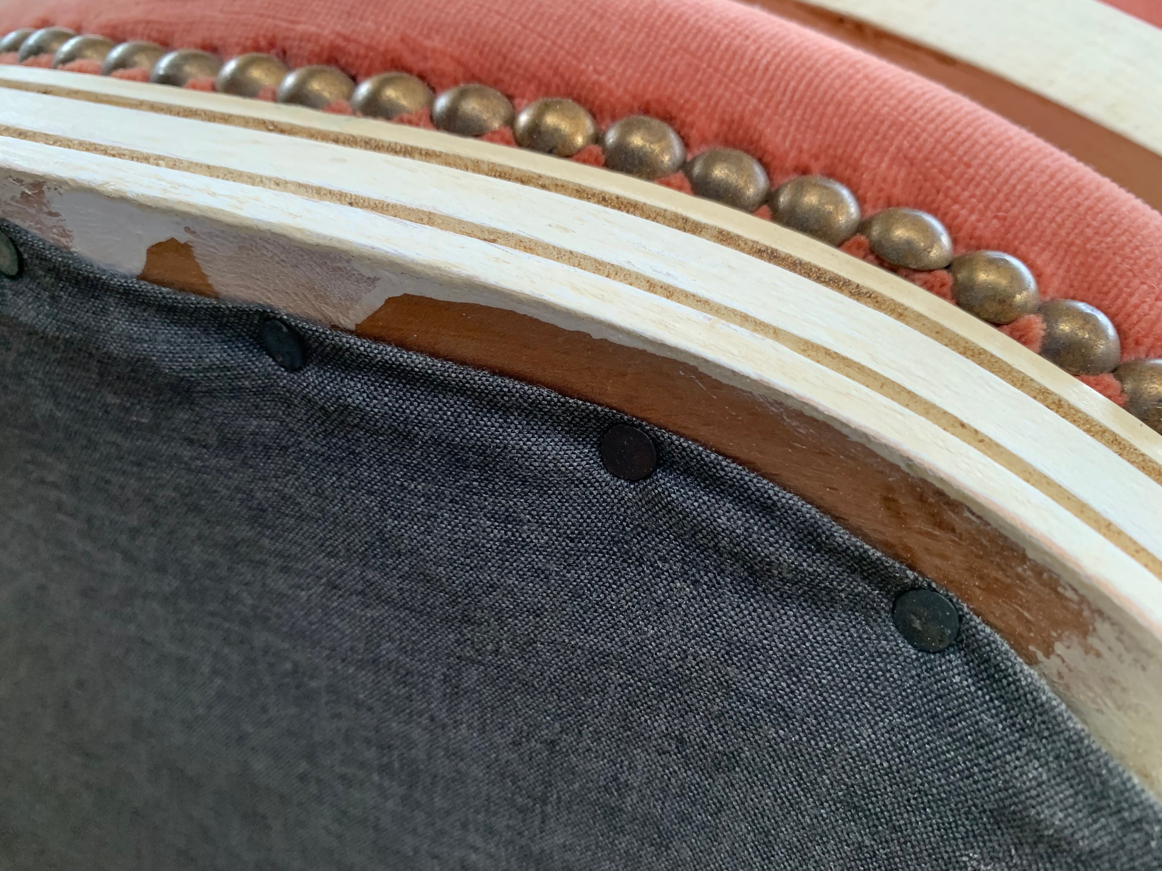 Pink velvet convertible chair