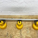 Lampe jaune à trois spots, Brillant, années 1970,