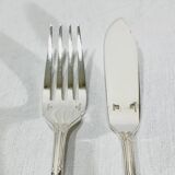 Christofle - 12 Silver-plated Fish Cutlery Sets, Ruban model