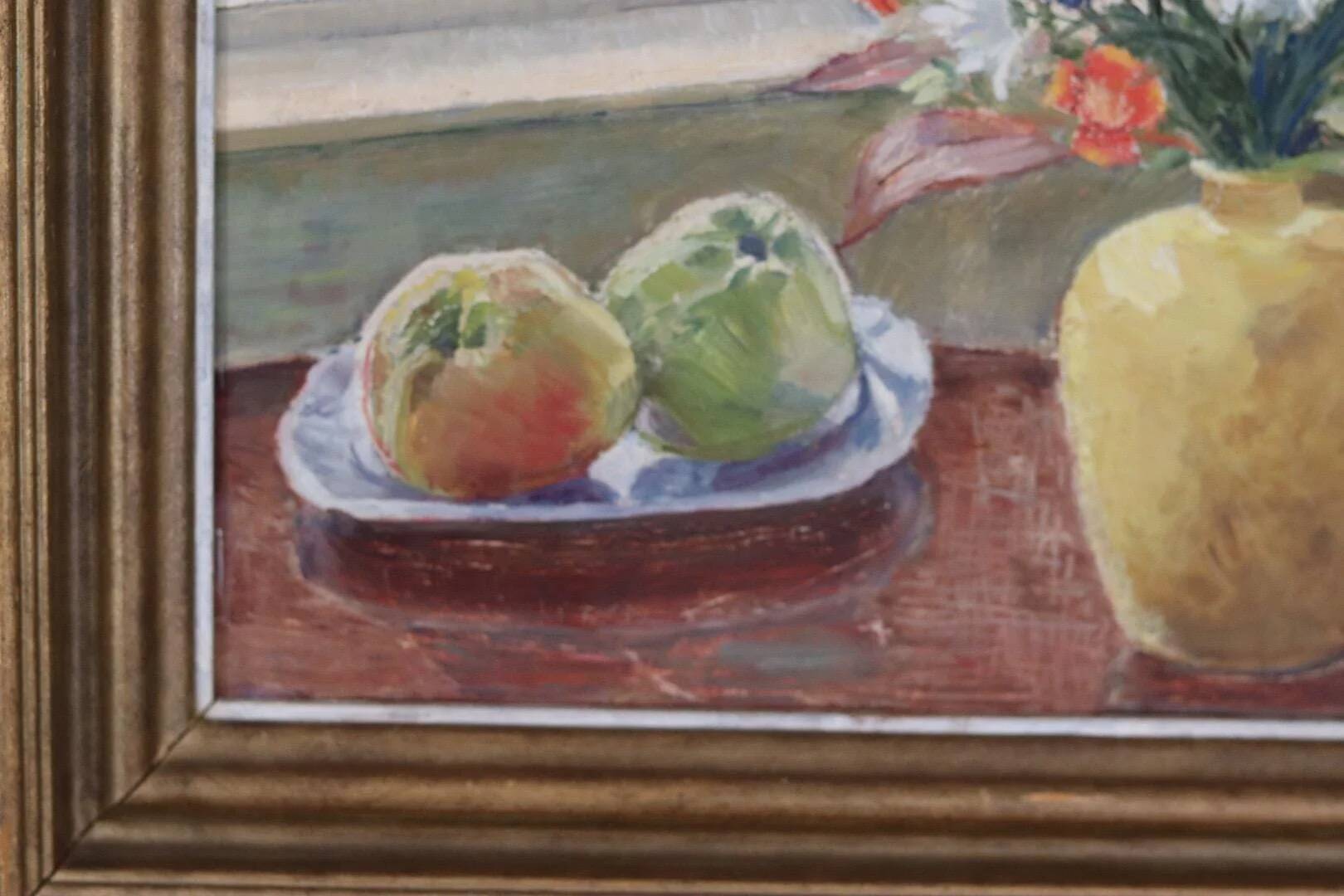 Nature morte avec vue par la fenêtre, par Gerhard Larsson, 1953