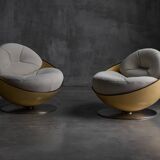 Esfera lounge chairs by Ricardo Fasanello, Brazil, late 1960s