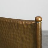 Écran de cheminée en cuivre martelé Art Déco élégant, France années 1920