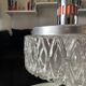 Verre et chrome suspension 70's space age