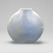 Virebent porcelain vase – minimalist landscape, France, 1970s